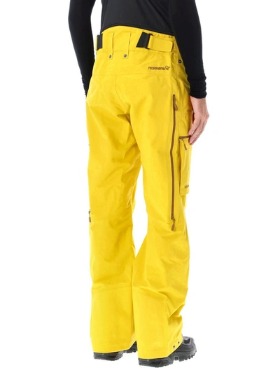 Shop Norrøna Lofoten Gore-tex Ski Pants In Yellow Beige