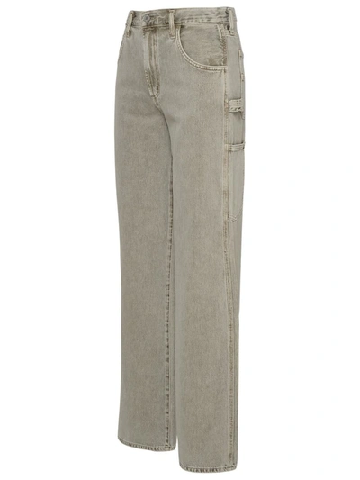 Shop Agolde Magda Jeans In Gray Cotton In Grey