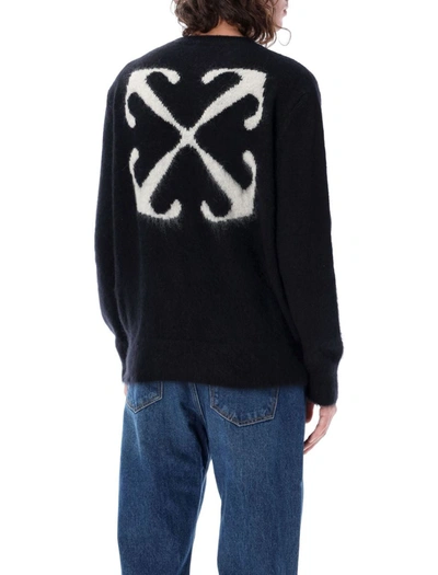 Shop Off-white Mohair Arrow Knit Sweater In Black