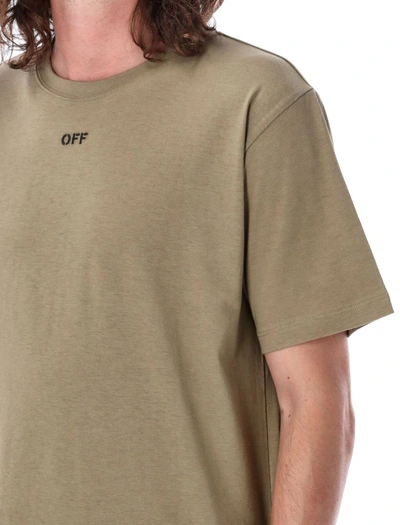 Shop Off-white Off-stitch T-shirt In Beige/black