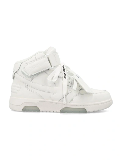 Shop Off-white Out Of Office Mid-top Calf Leather Sneakers