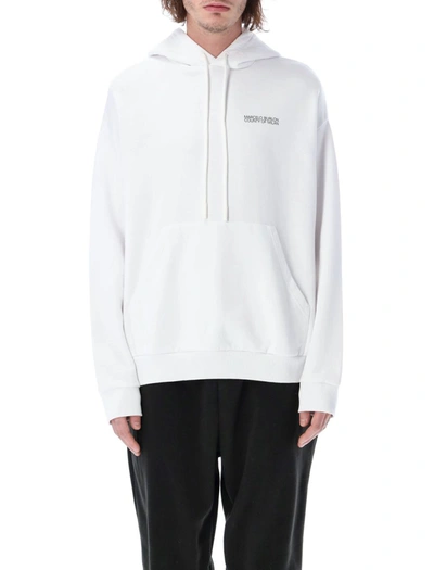 Shop Marcelo Burlon County Of Milan Tempera Cross Over Hoodie In White Black