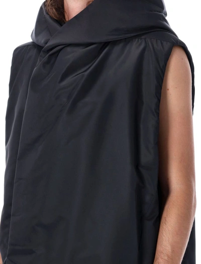 Shop Rick Owens Hooded Vest Duvet In Black
