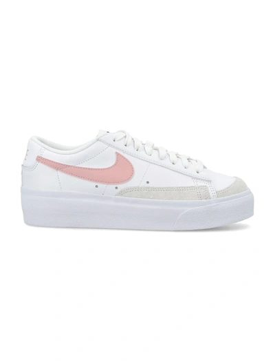 Shop Nike Blazer Low Platform Women In White/pink Glaze