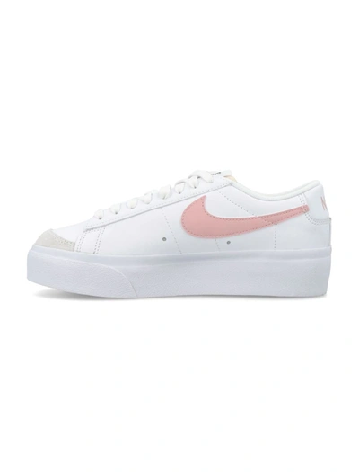 Shop Nike Blazer Low Platform Women In White/pink Glaze