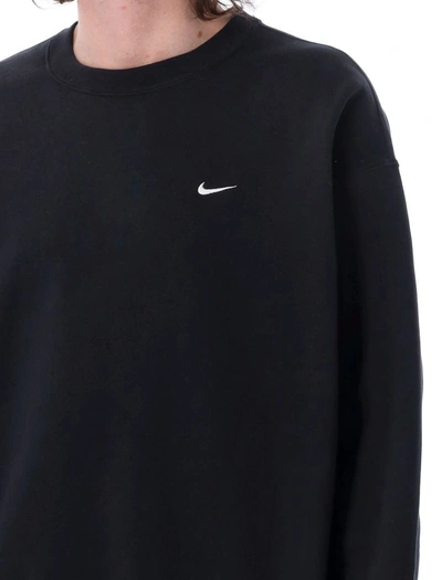 Shop Nike Solo Swoosh Crewneck In Black