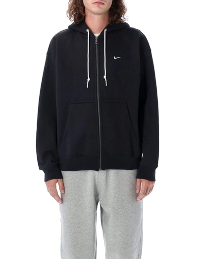 Nike Solo Swoosh Hoodie In Black