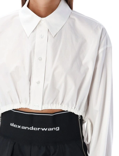 Shop Alexander Wang T T By Alexander Wang Cropped Shirt In White