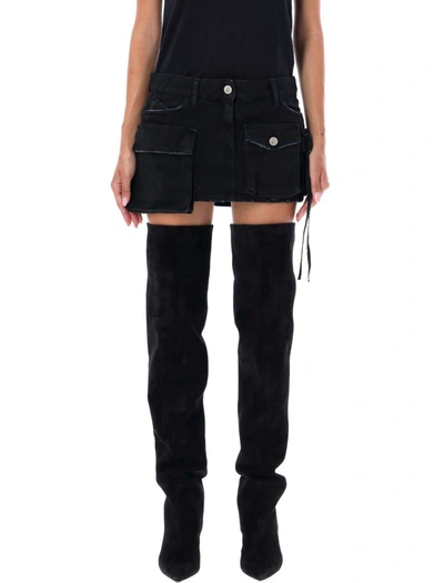 Shop Attico The  "fay" Mini Skirt In Black