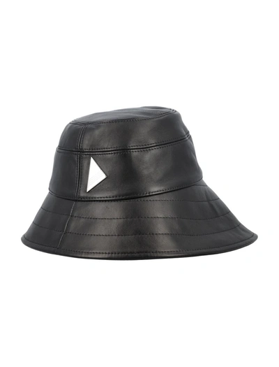 Shop Attico The  Leather Bucket Hat In Black