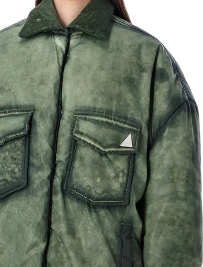 Shop Attico The  Military Nylon Coat In Military Green