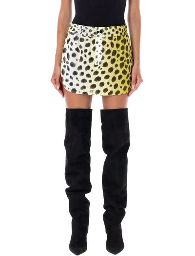Shop Attico The  Rooney Mini Skirt In Cheetah Print