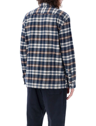 Shop Patagonia Fjorn Flanel Shirt In Navy Check