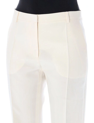 Shop Valentino Garavani Crepe Couture Pants In Ivory