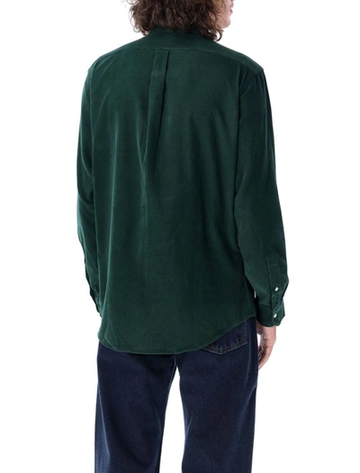 Shop Polo Ralph Lauren Corduroy Custom Shirt In College Green