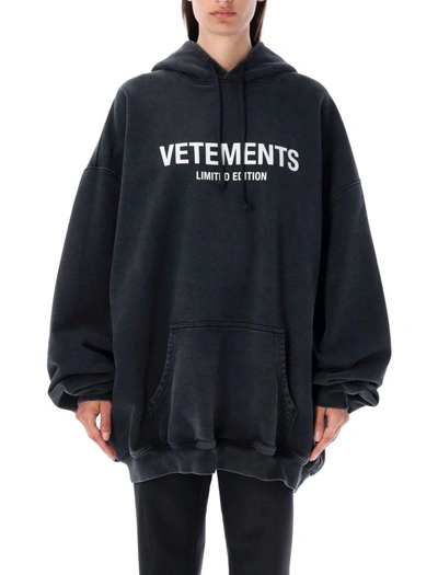 Shop Vetements Limited Edition Logo Hoodie In Black