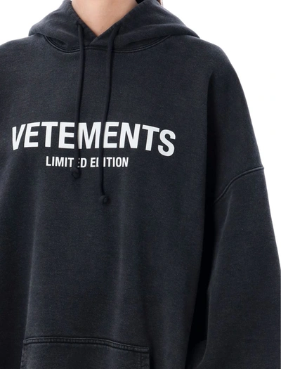 Shop Vetements Limited Edition Logo Hoodie In Black
