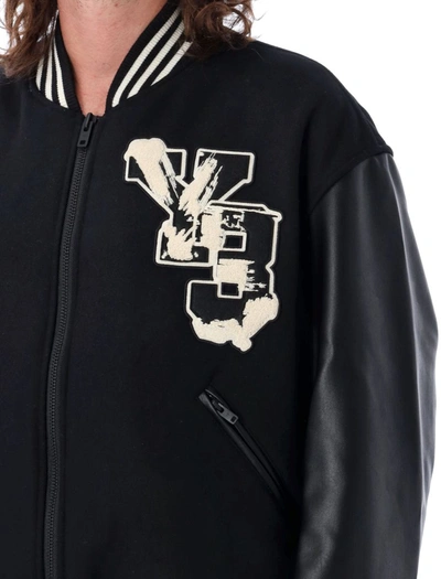 Shop Y-3 Varsity Bomber Jacket In Black