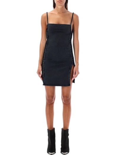Shop Y/project Denim Dress In Black