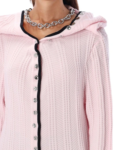 Shop Y/project Ruffle Necklace Cardigan In Baby Pink