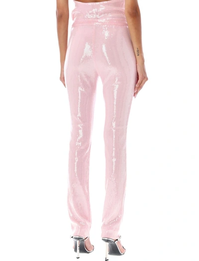 Shop Rotate Birger Christensen Rotate Sequin Boot Cut Pants In Pink