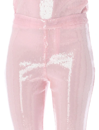 Shop Rotate Birger Christensen Rotate Sequin Boot Cut Pants In Pink