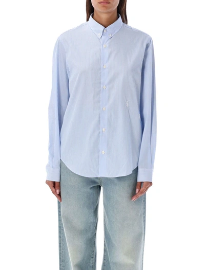 Shop Sporty And Rich Sporty & Rich Src Buttondown Shirt In Light Blue Stripes