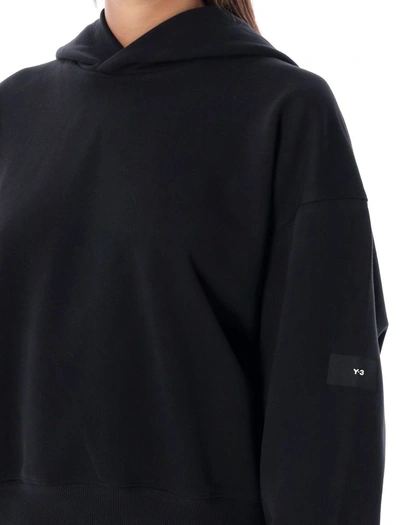 Shop Y-3 Adidas Crop Hoodie In Black