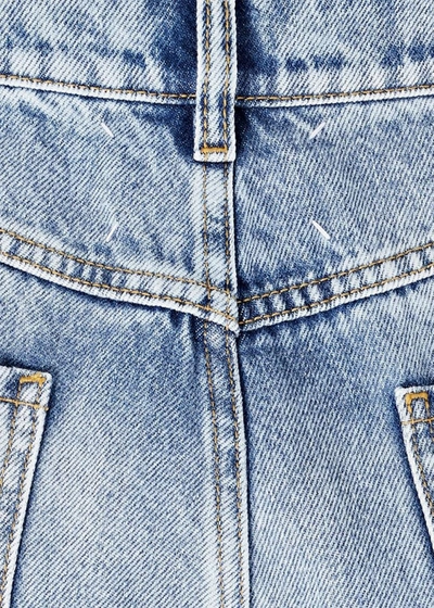 Shop Maison Margiela Washed Blue Re-cut Denim Jeans