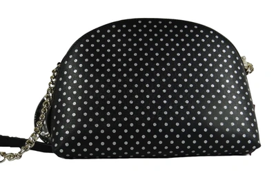 Shop Kate Spade Women's New York Spencer Metallic Dots Double Zip Crossbody Bag In Black/ White
