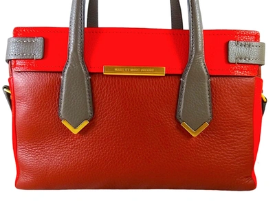 Shop Marc Jacobs Women's Hail To The Queen Liz Leather Large Satchel Bag In Red