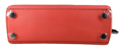 Michael Kors Ava Top Handle Satchel In Coral/watermelon
