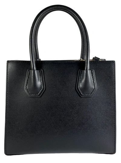 Shop Michael Kors Mercer Studio Women's Leather Medium Messenger Bag In Black