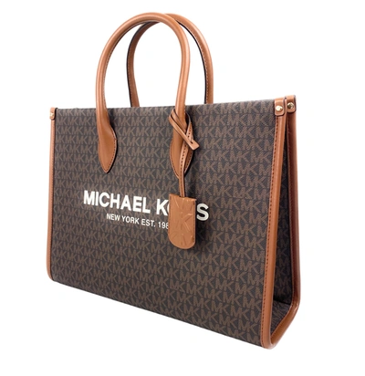 Shop Michael Kors Women's Mirella Medium East West Shoulder Tote Bag In Brown
