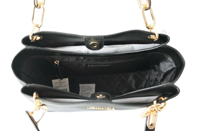 Shop Michael Kors Women's Trisha Large Triple Gusset Leather Shoulder Bag In Black