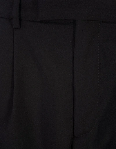 Shop Amiri Double Pleat Shorts In Black