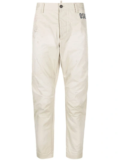 Shop Dsquared2 Sexy Cotton Chino Trousers In Mastic Beige