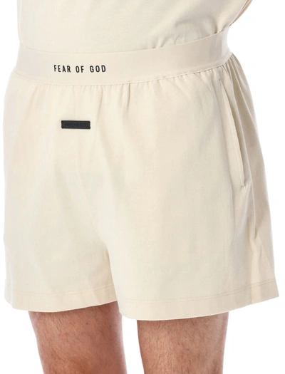 Shop Fear Of God Lounge Boxer Short In Cream