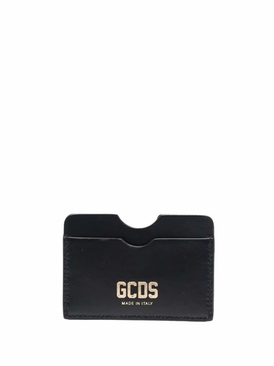 Shop Gcds Card Holder With Embossed Logo In Black
