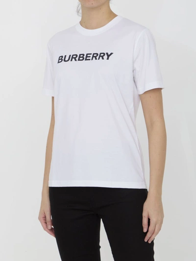 Shop Burberry Logo T-shirt In White