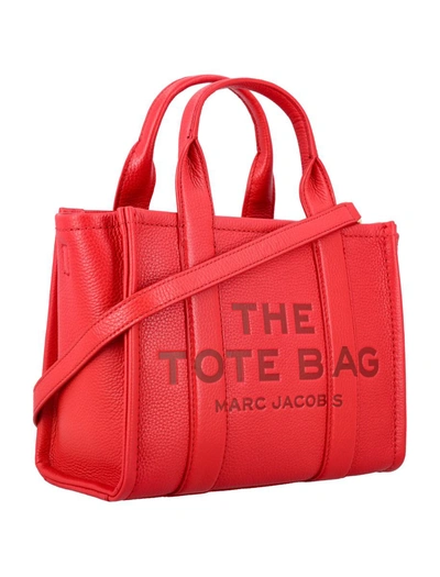Shop Marc Jacobs The Mini Tote Leather Bag In Red