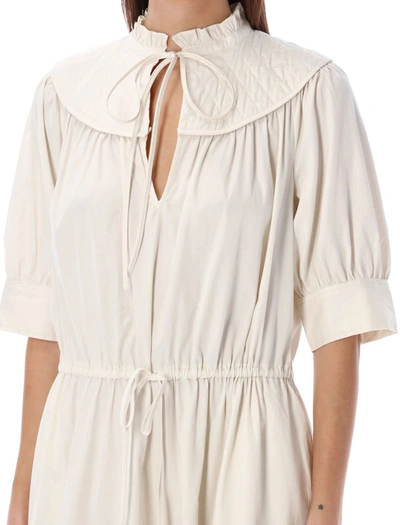 Shop Polo Ralph Lauren Elia Midi Dress In Warm Cream