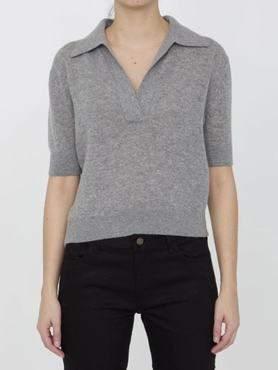 Shop Khaite Shrunken Jo Sweater In Grey