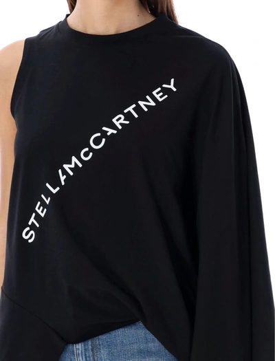 Shop Stella Mccartney One Sleeve Tee In Black