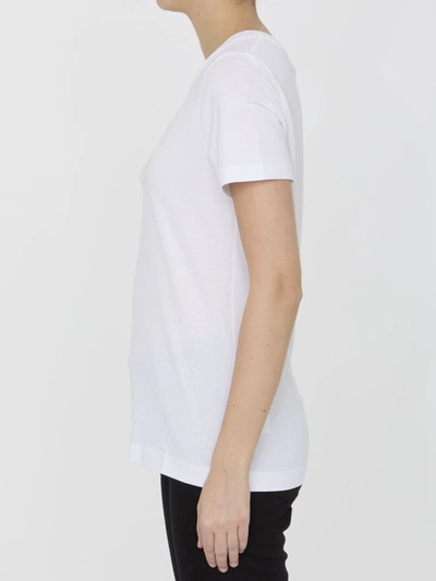 Dolce & Gabbana T-shirt With Logo Patch T-shirts White In White