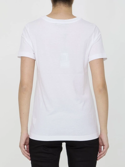 Dolce & Gabbana T-shirt With Logo Patch T-shirts White In White