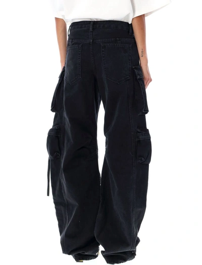 Shop Attico The  "fern" Camouflage Long Pants In Black