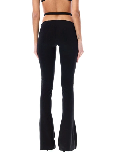 Shop Attico The  Belted Long Pants In Black
