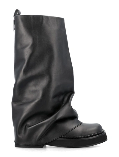 Shop Attico The  Combat Robin Boots In Black