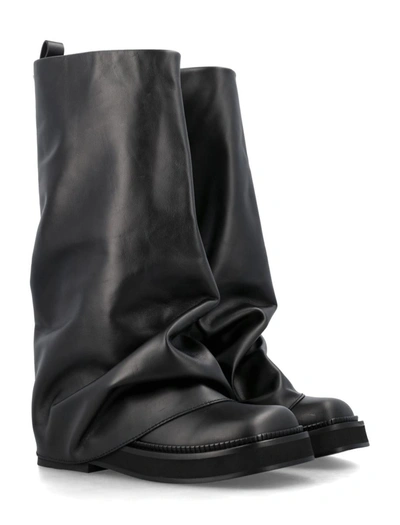 Shop Attico The  Combat Robin Boots In Black